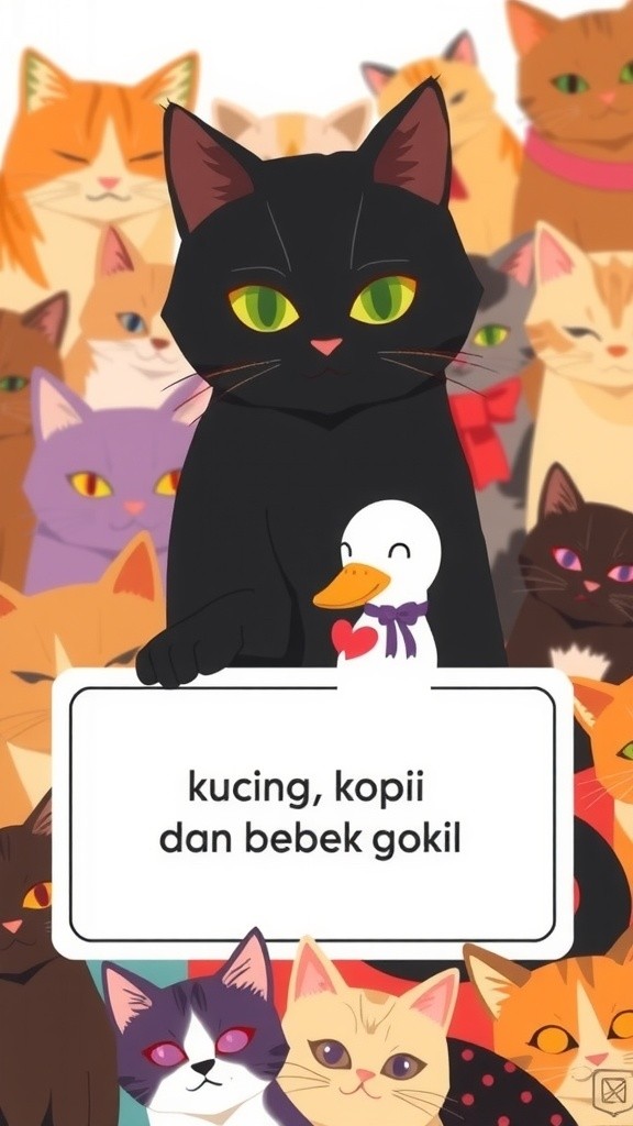 Kucing Kopi dan Bebek Gokil: Persahabatan Unik di Kampung Cemara