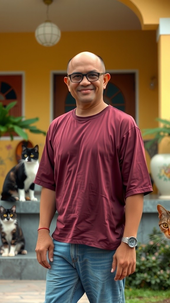 Kepala Botak dan Kucing Nakal