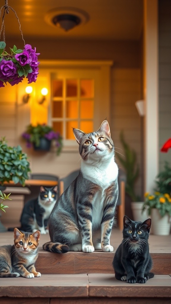 The Kind-hearted Lady and Her Stray Cat Friends