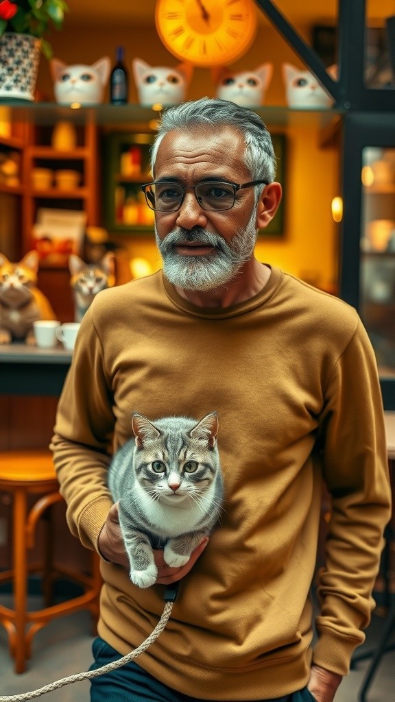 O Gato que Acreditavam Ler: A Verdade do Velho e Seu Feline Amigo