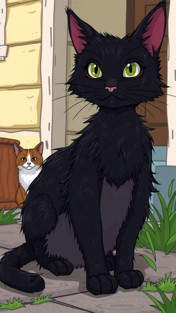 The Pregnant Stray Cat and the Grumpy Lady