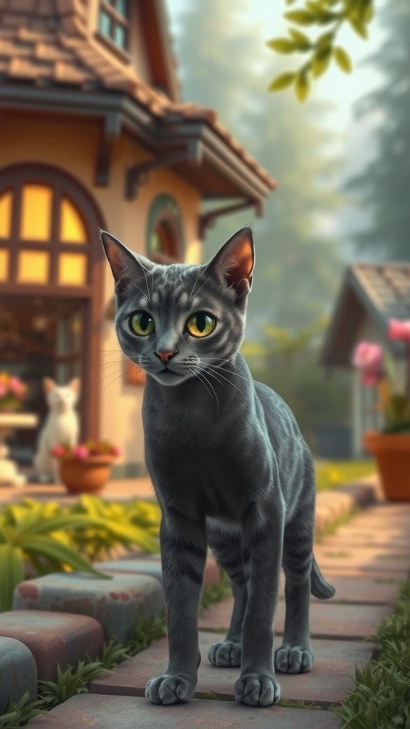 A New Family: The Old Lady and the Stray Cat