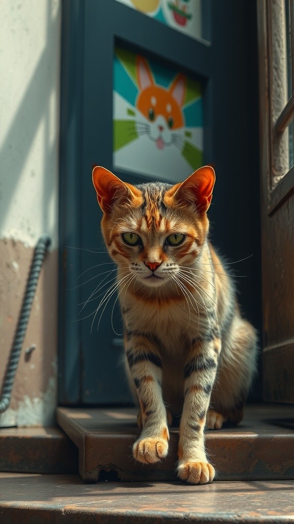 A Stray Cat's Journey to Friendship