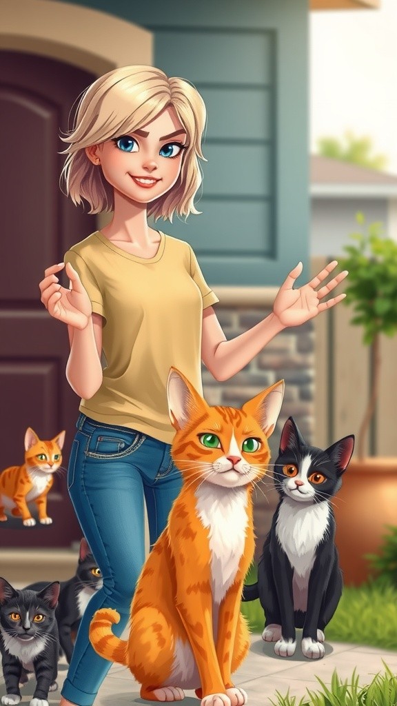 A New Friendship: The Old Lady and the Stray Cat