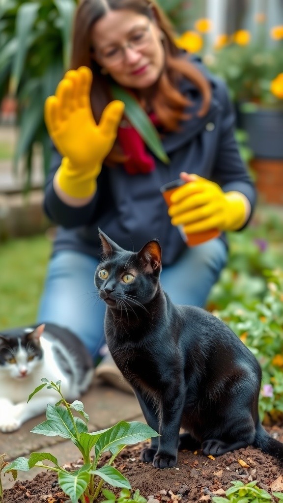 The Old Lady and the Stray Cat Family