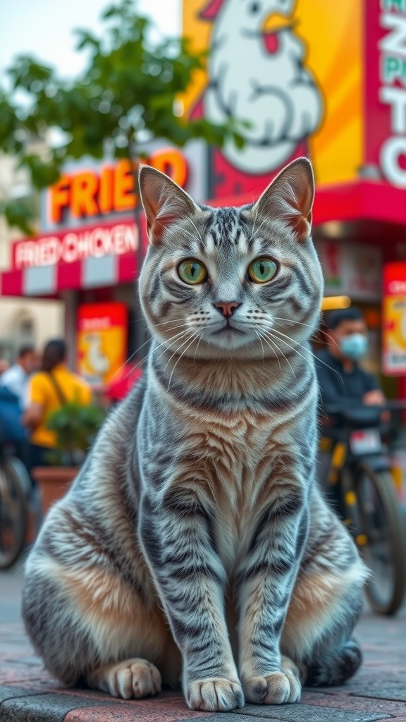 Persahabatan Kucing dan Bapak Tua di Warung Nasi Ayam