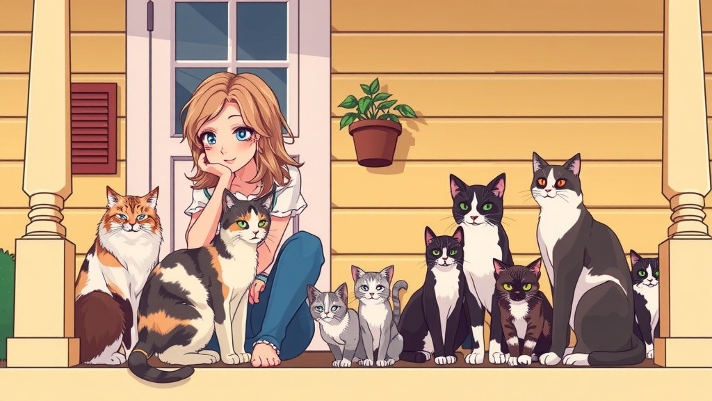 A New Friendship: The Stray Cat and the Old Lady