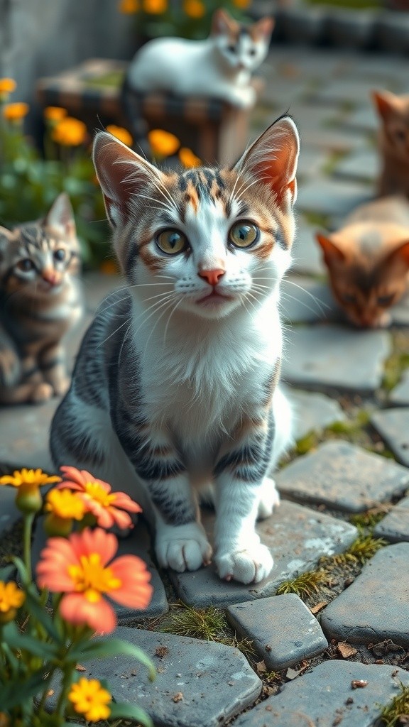 New Friends: The Stray Cat and the Kind Old Lady