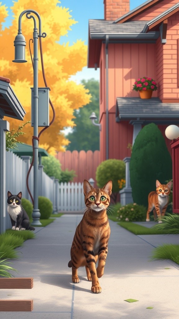 The Old Lady and Her Feline Friends