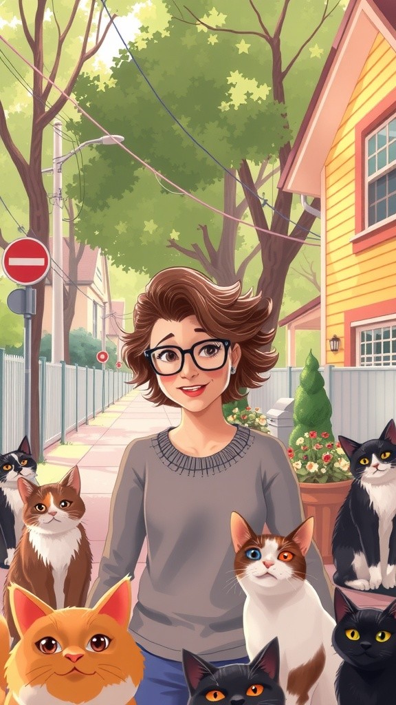 From Stray to Friends: The Cat's New Home