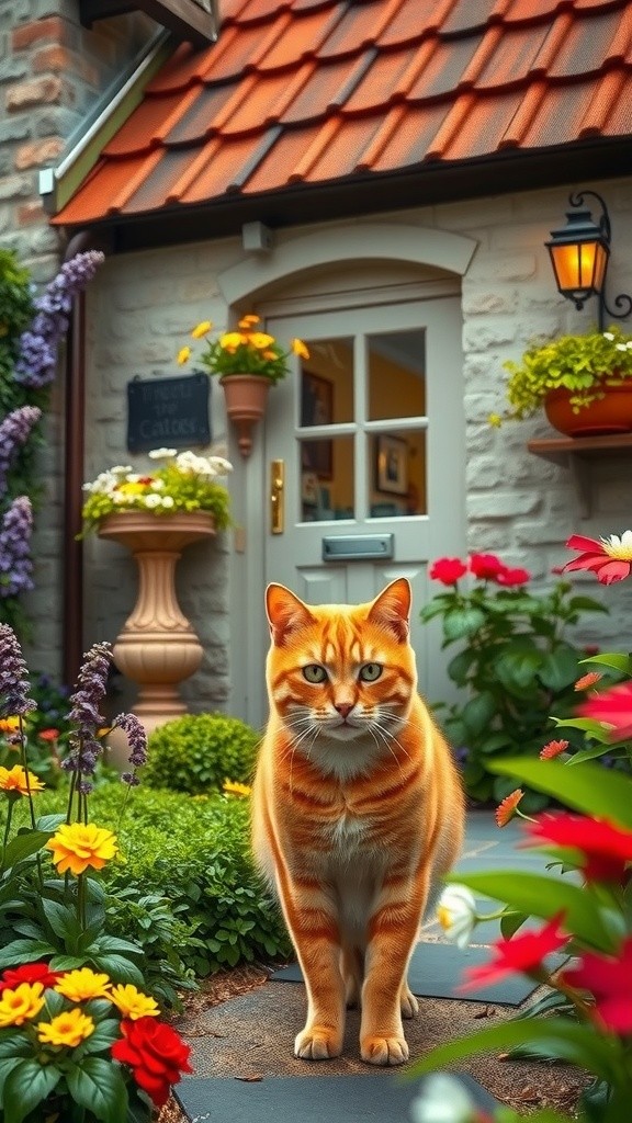 The Old Lady and the Stray Cat Family