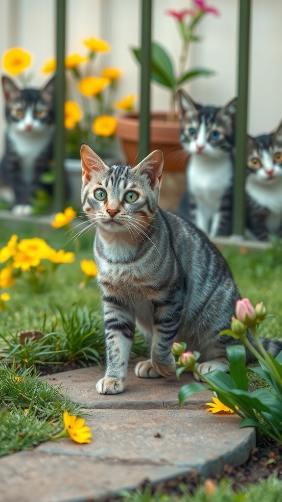 The Old Lady and the Stray Cat's Kittens