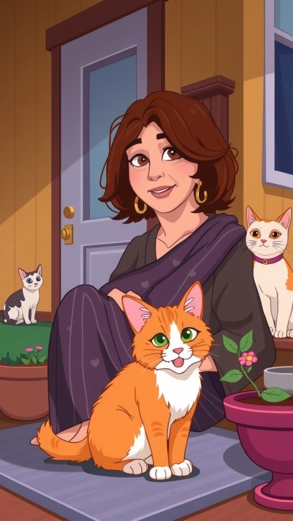 From Stray to Friends: The Old Lady and the Cat