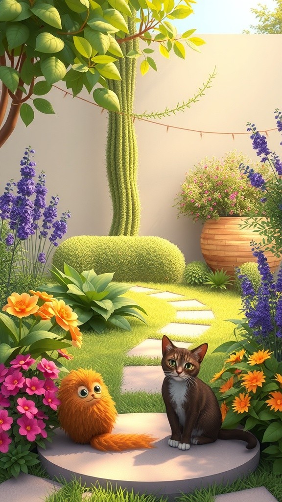 The Old Lady and Her Feline Friends