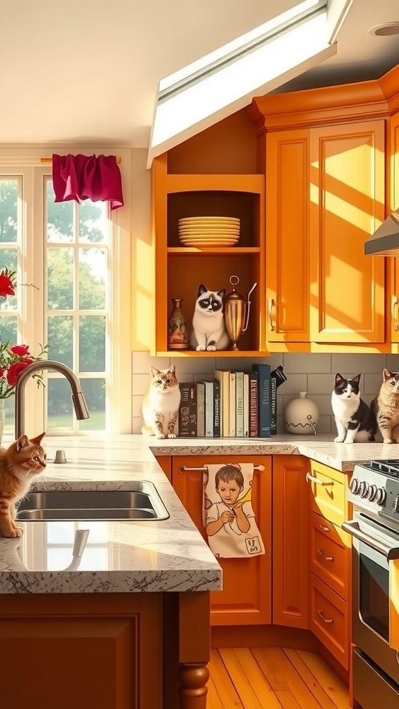 Cat Chef Cooks in Stunning Kitchen