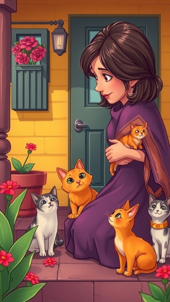 The Stray Cat and the Kind Old Lady