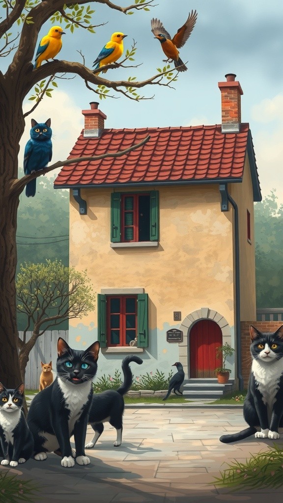 The Daily Visitor: A Stray Cat and an Old Lady