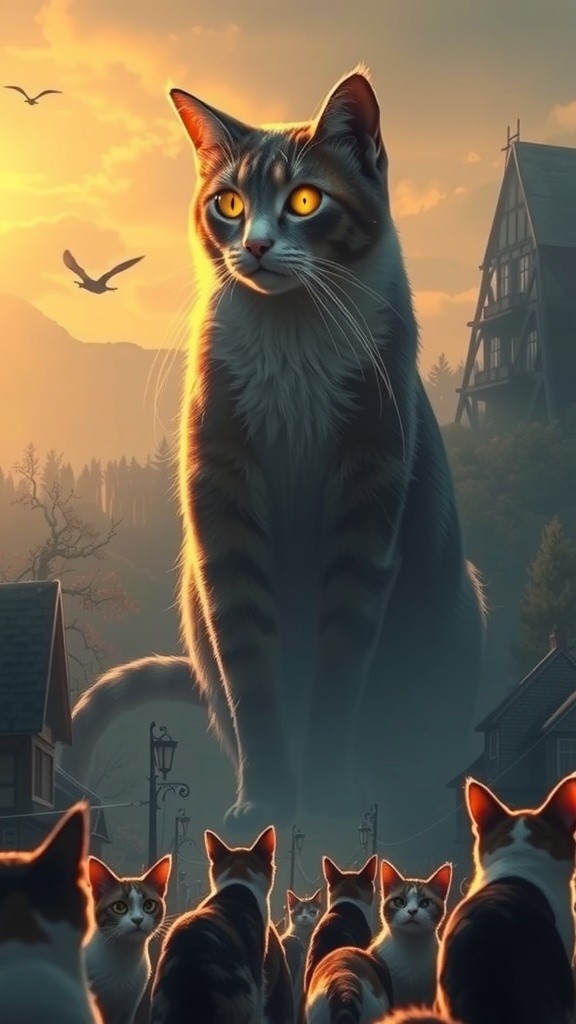 The Enigmatic Giant Cat: Village in Turmoil
