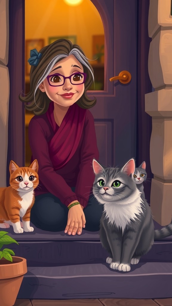 From Stray to Friends: An Old Lady's Kindness