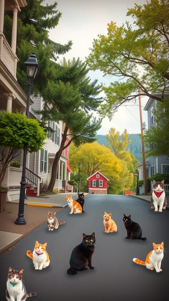 The Old Lady and the Stray Cat's Kittens