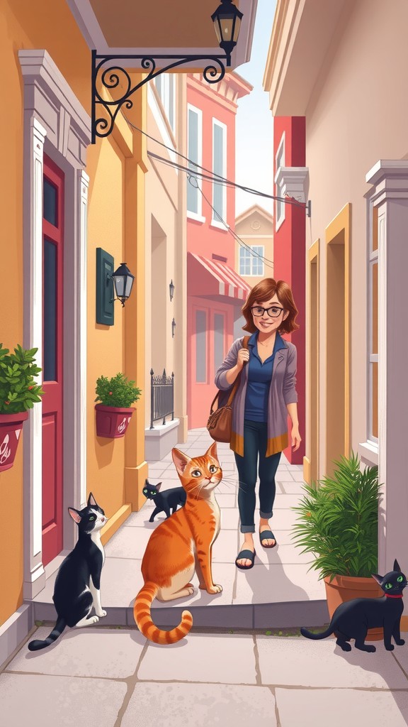 A New Friendship: The Old Lady and the Stray Cat