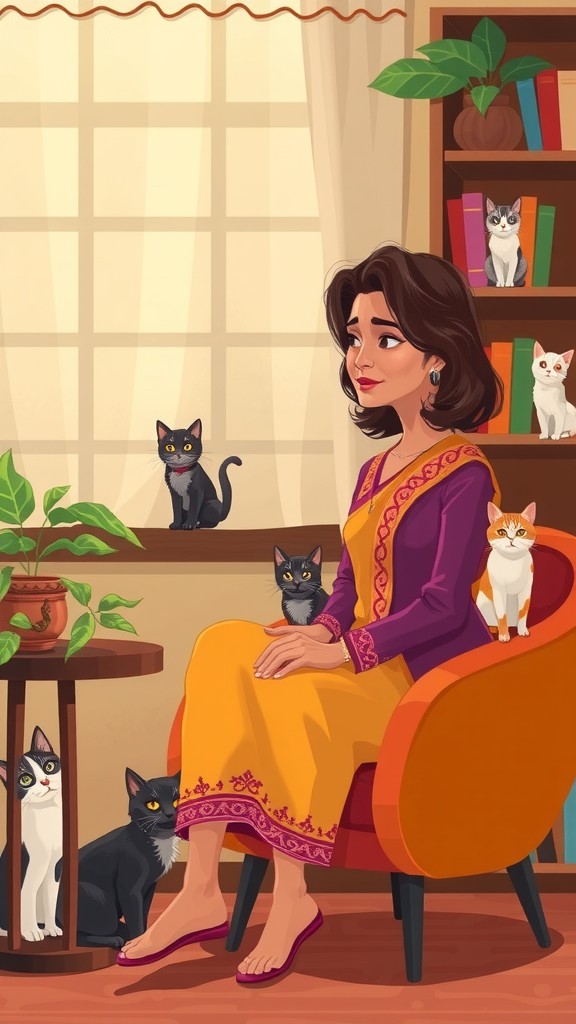 A New Friendship: The Old Lady and the Stray Cat