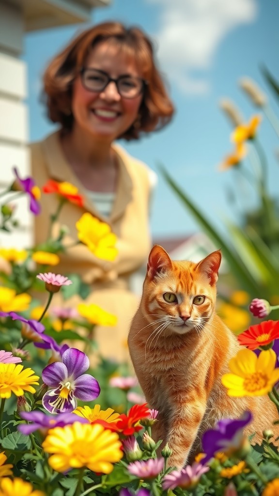 A New Friendship: The Stray Cat and the Old Lady