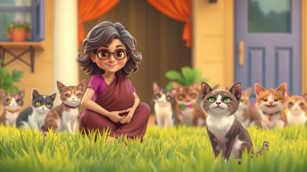 The Unexpected Friendship: An Old Lady and a Stray Cat