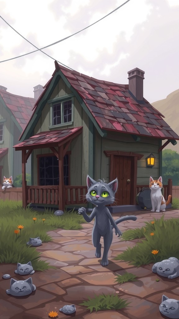 A Stray Cat Visits an Old Lady
