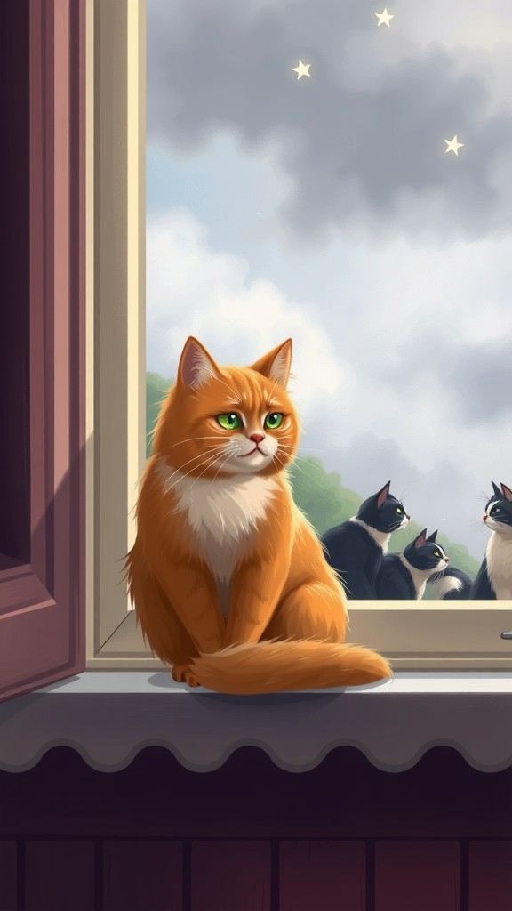 Whispers of Time: A Cat's Silent Vigil