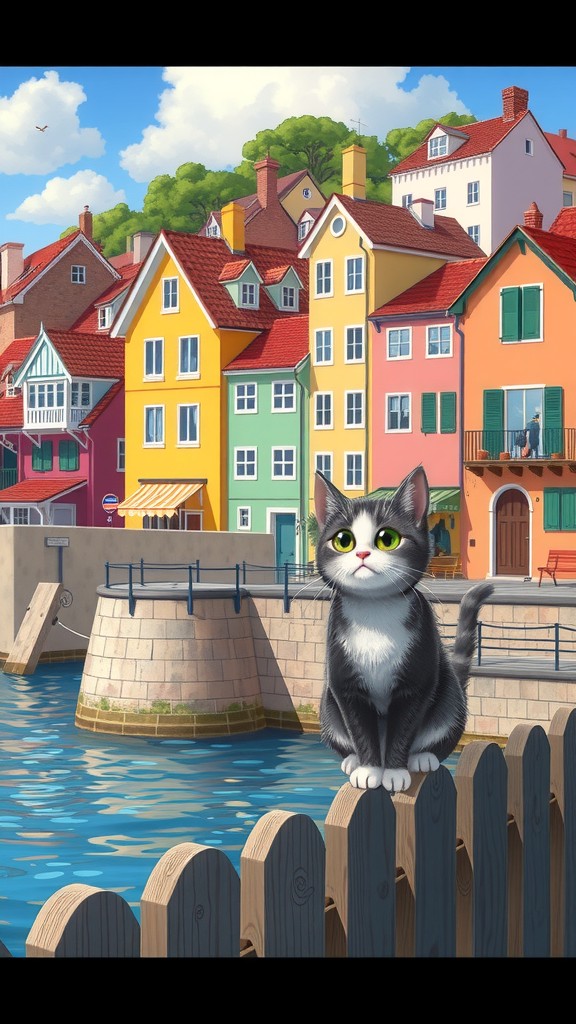 Cat Steals Fish and Runs Away