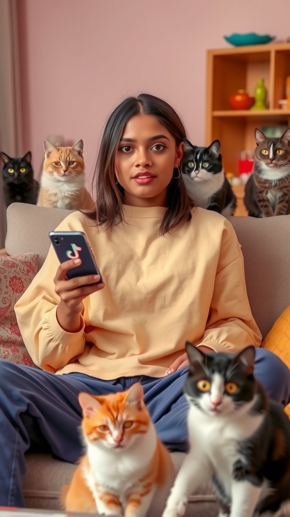 Kucing Viral Upload Video di TikTok!
