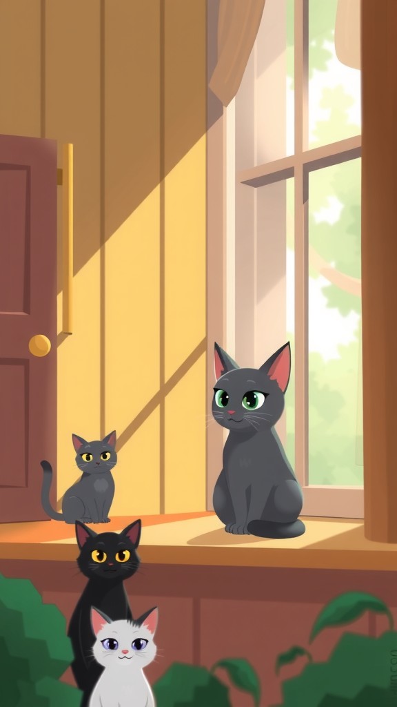 The Old Lady and the Stray Cat's Kittens