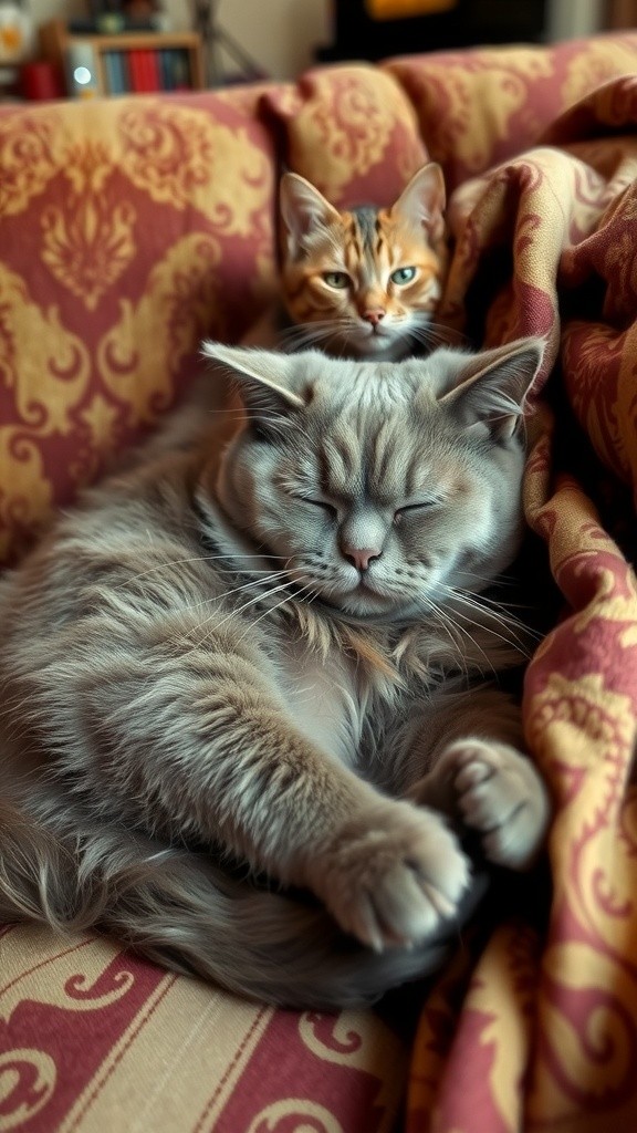 Kucing Gemuk Pura-pura Tidur saat Ada Snack
