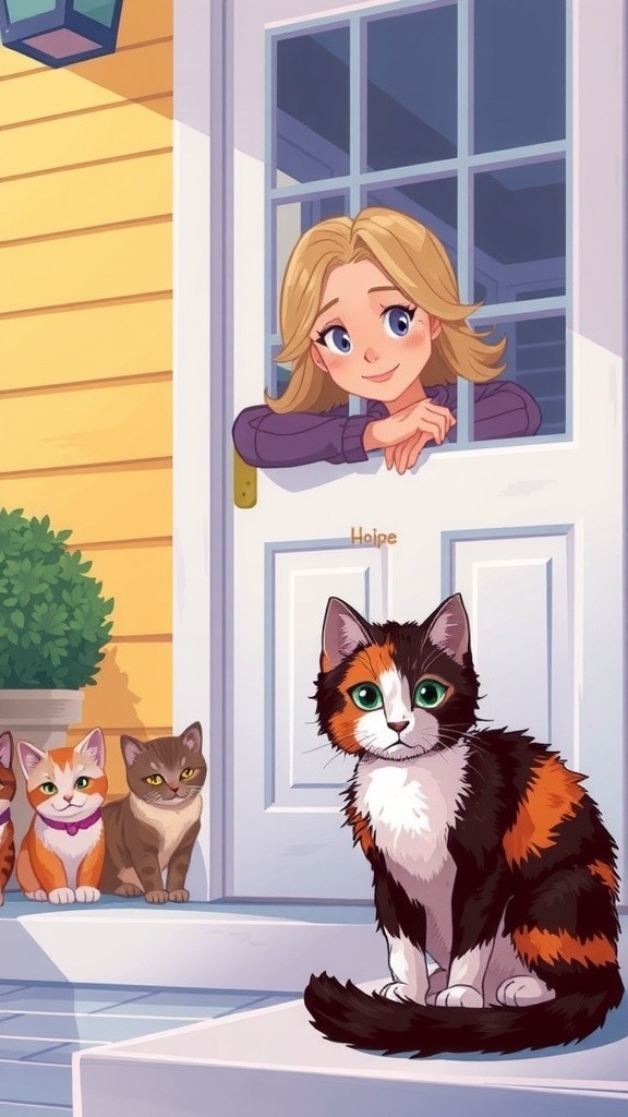 A New Family: The Stray Cat's Journey