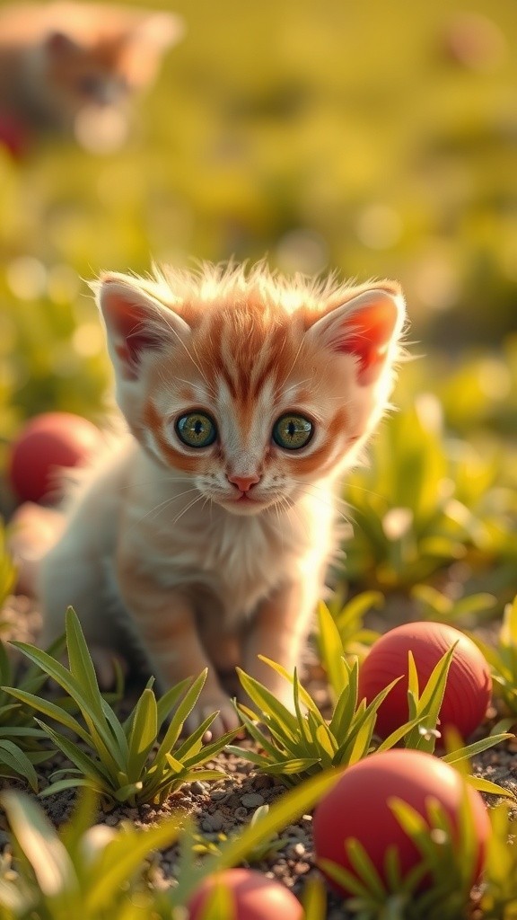 The Kitten and the Red Ball