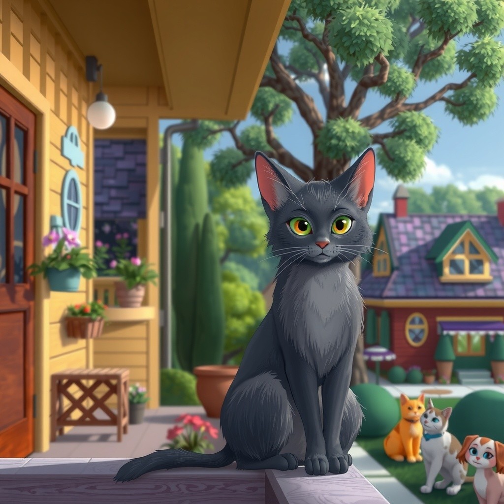 A Cat's Blooming Friendship