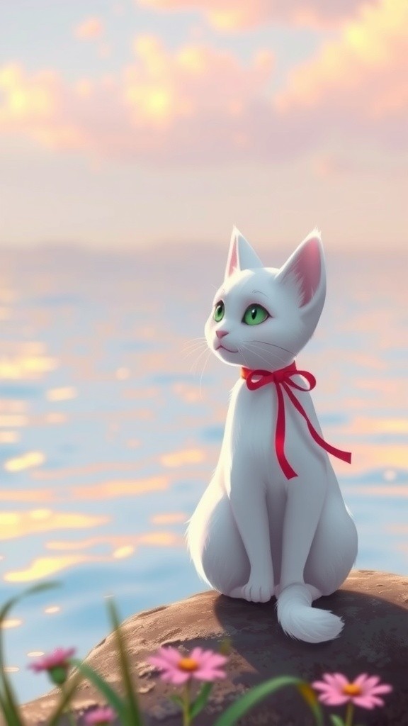 Whispers of Memory: The Cat by the Riverbank