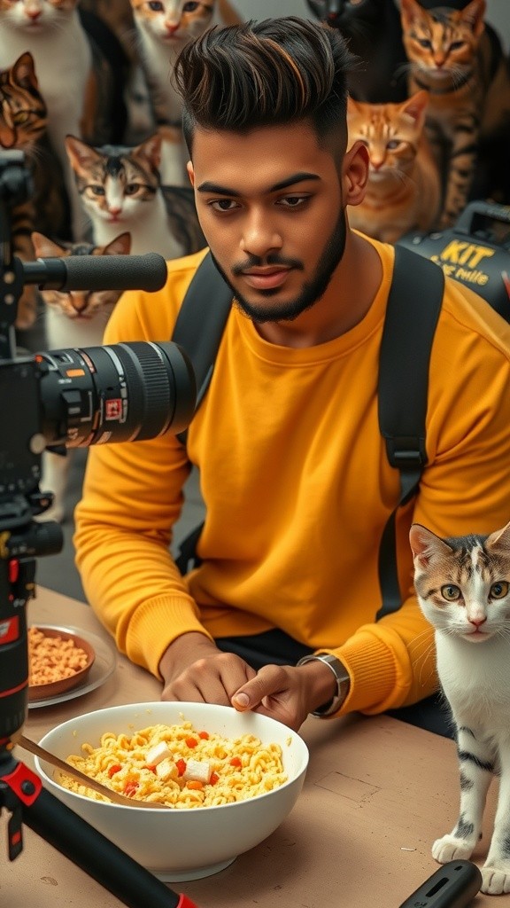 Kucing Peliharaan Bikin Mie Challenge Gagal!