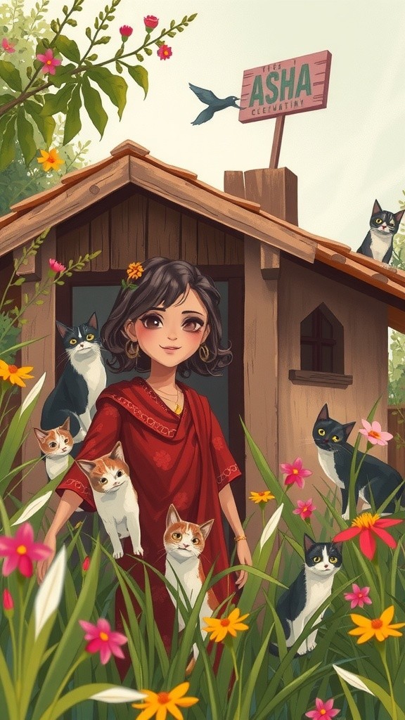 The Kindhearted Lady and the Stray Cat's Kittens