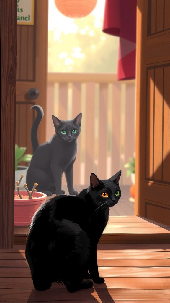 The Old Lady and the Stray Cat's Kittens