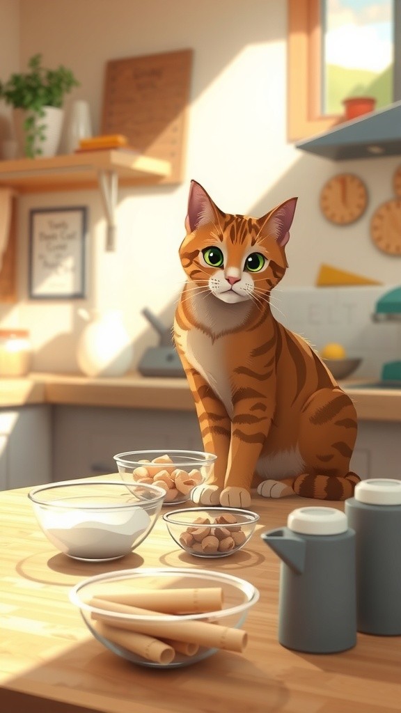 Chat Chef : Préparation d'un Poulet