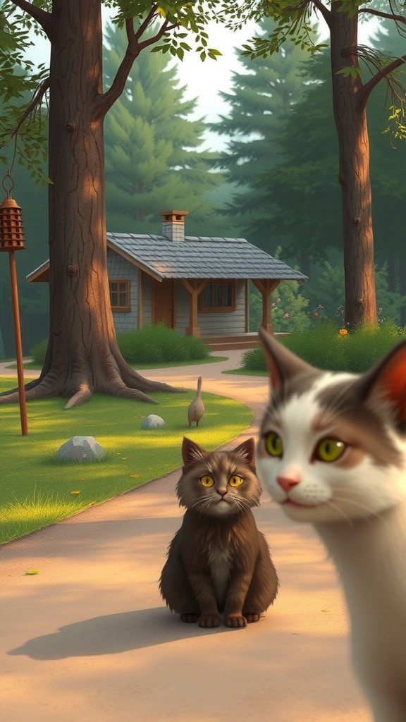 A New Friendship: The Stray Cat and the Old Lady