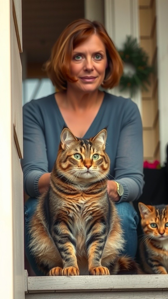 The Old Lady and the Stray Cat Family