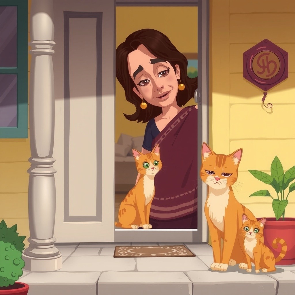 A New Friendship: The Stray Cat's Kittens