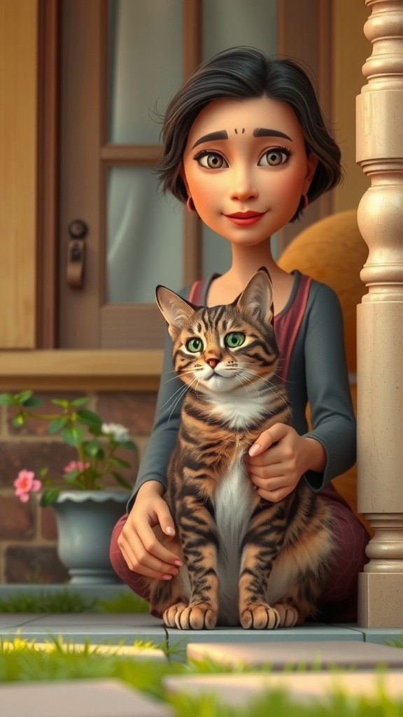The Kindness of an Old Lady to a Stray Cat