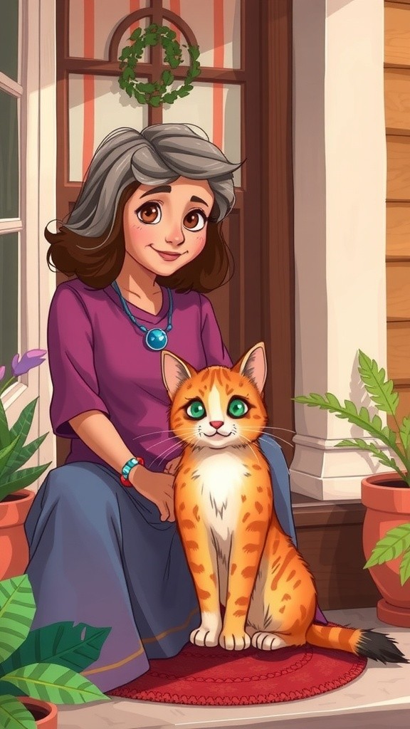 The Stray Cat and the Kind Old Lady