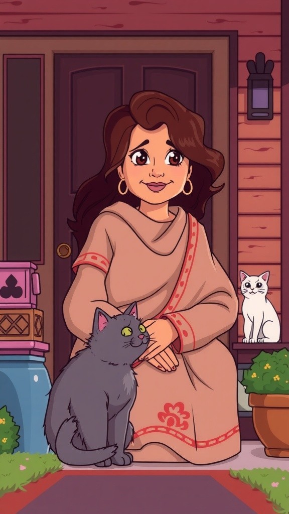 A New Friendship: The Stray Cat and the Old Lady