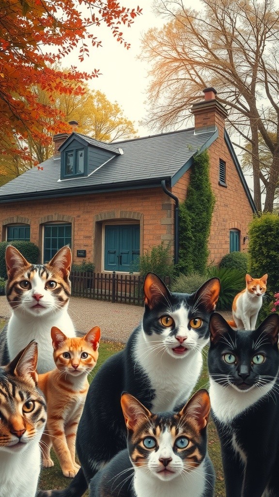 The Old Lady and the Stray Cat's Kittens