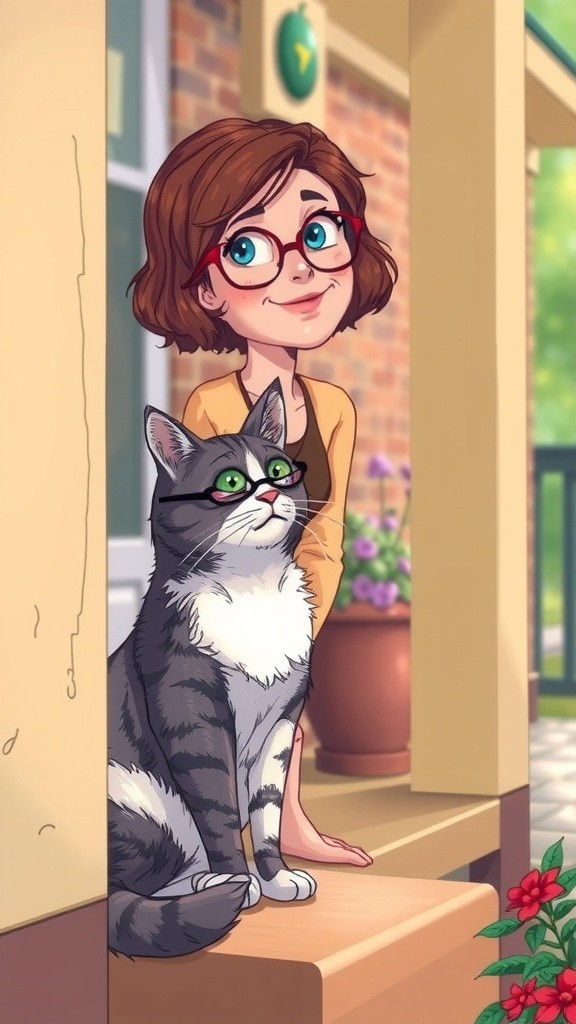 The Old Lady and the Stray Cat's Kittens